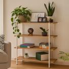 Estante Strassis Design SD-3080 Metal e MDF Cor: Branca