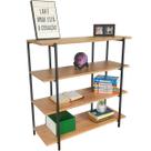 Estante Strassis Design SD-3080 Metal e MDF Cor: Preta