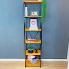 Estante Style de Ferro e Madeira Slim 6 Prateleiras Industrial Carvalho e Preto Estante Style de Ferro e Madeira Slim 6 Prateleiras Industrial Carvalho e Preto