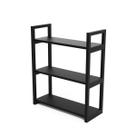 Estante Suspensa 3 Prateleiras Móbrigui Decor MD009 60x50x28 Preta