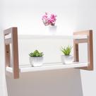 Estante Suspensa Decorativa Chamego MD048 60cm MDP Branco 14x60x20