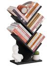 Estante Tree Bookshelf Hoctieon 4 camadas preta para escritório doméstico Estante Tree Bookshelf Hoctieon 4 camadas preta para escritório doméstico