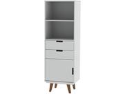 Estante Vintage Paris 1 Porta 2 Gavetas Branco - Olivar Móveis