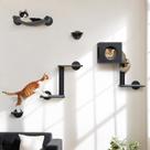 Estantes de Pared para Gatos FUKUMARU Juego de 5 Piezas con Hamaca, Casita y Más
