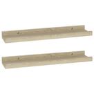Estantes de Pared vidaXL Roble Sonoma 40x9x3 cm 2 pzas MDF