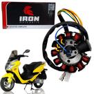 Estator magneto bomba pulso 6 bobinas iron dafra laser 150 laser-150 carburada 2008 2009 2010