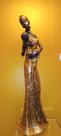 Estatua africana com filho colo resina decorativo 28cm