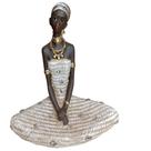 Estatua Africanas baianas Meditando sentada estatua escultuta