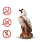 Estátua Águia Gavião Falcão Espanta Pombos Passáros Pardal Branco Envernizado - AVB DECOR