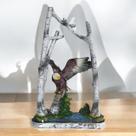 Estátua Águia para Decoração em Resina 18cm x 10cm Símbolo de Força e Coragem