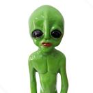 Estátua Alienígena Deco Jardim Cerâmica 40cm Et Enfeite