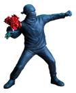 Estátua Atirador De Flores Banksy 12cm Resina Pintada À Mão Estátua Atirador De Flores Banksy 12cm Resina Pintada À Mão
