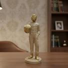 Estátua Ayrton Senna Piloto F1 33cm Bege Dourada Decorativa Luxo VÁRIAS VARIEDADES