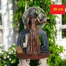 Estátua Brigid - Deusa Tríplice - Porta Velas com Velas Lamparina