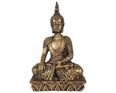 Estatua Buda Hindu resina c/ Base Ouro Velho 16 cm decoração Estatua Buda Hindu resina c/ Base Ouro Velho 16 cm decoração