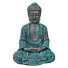 Estátua Buda Hindu Tailandês Resina Enfeite Turquesa Bronze