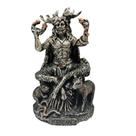 Estátua Cernunnos, Deus Celta dos Animais, 17,5 cm, resina prateada