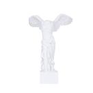 Estátua da mitologia grega, vitória alada, 10x15cm, resina branca