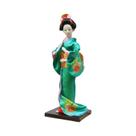 Estátua De Boneca Geisha Japonesa Artesanal, Arte Étnica Folclórica, Ornamento De Mesa Ou Prateleira