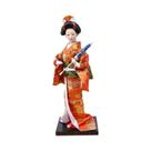 Estátua De Boneca Geisha Japonesa Artesanal, Arte Étnica Folclórica, Ornamento De Mesa Ou Prateleira