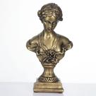 Estátua de busto de deusa grega de 22,5 cm, estatueta de resina antiga