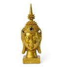 Estátua de cabeça de Buda, resina criativa, cor dourada, 16 cm Estátua de cabeça de Buda, resina criativa, cor dourada, 16 cm