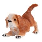 Estátua de cachorro boneca de cachorro de plástico simulação pintada à mão cão animal presente requintado