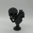 Estátua De Crânio Em Plástico Impressa Em 3D Em Forma De Coração, Modelo De Crânio Humano, Item