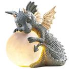 Estátua de dragão de jardim G Ganen, dinossauro de resina com luzes LED