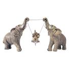 Estátua de elefante TOHLUCS Resina de decoração de casa 10x2,5x5cm feita à mão