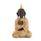 Estátua de escultura em resina de Buda do Sudeste Asiático 590g 14,5x8,3x25,5 cm