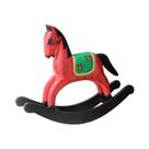 Estátua de escultura Nordic Vintage Rocking Horse Red Wood Estátua de escultura Nordic Vintage Rocking Horse Red Wood