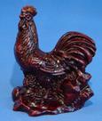 Estátua de Galo Feng Shui Importação 10x5x8 cm Vermelho