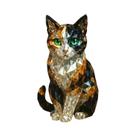 Estátua De Gato Em Vidro Transparente, Peça De Arte Para Exibição Em Bar, Escultura De Animal Em Estátua De Gato Em Vidro Transparente, Peça De Arte Para Exibição Em Bar, Escultura De Animal Em