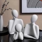 Estátua de gesso cerâmico moderna, família, minimalista Casa Quarto Sala, ornamentação Estátua de gesso cerâmico moderna, família, minimalista Casa Quarto Sala, ornamentação
