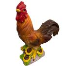 Estátua de Jardim Galo Girassol em Resina 26,5 cm