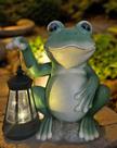 Estátua de jardim solar YODY Frog com luz LED e decoração ao ar livre