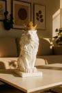 Estátua De Leão Com Coroa Em Resina Para Decoração Adorno 37 cm Estátua De Leão Com Coroa Em Resina Para Decoração Adorno 37 cm