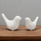 Estátua de pássaros de cerâmica FANTESTICRYAN, conjunto de 2 para decoração de casa