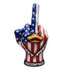Estátua de pato Freedom Finger, resina de bandeira americana, 9 cm