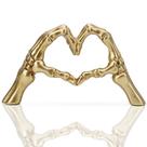 Estátua Decorativa de Resina LCCCK - Gesto de Amor Dourado - 24x13x7cm Estátua Decorativa de Resina LCCCK - Gesto de Amor Dourado - 24x13x7cm