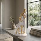 Estátua Decorativa Família Pai Mãe E Duas Filhas Moderna VÁRIAS VARIEDADES