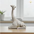 Estátua Decorativa Girafa Savana 31 Cm Gesso Premium Off White VÁRIAS VARIEDADES