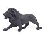 Estatua Enfeite de Resina Leão Preto Fosco 21cm