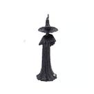 Estátua, estatueta de resina de bruxa preta feita à mão, 17 cm, Halloween