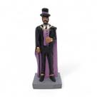 Estátua Exu Capa Preta Roxo Proteção Total nos Caminhos 16cm