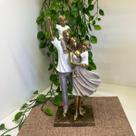 Estátua Família - 1 Menino e 1 Menina