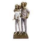 Estátua Família - 1 Menino e 1 Menina