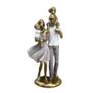 Estátua Família - 1 Menino e 1 Menina