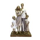 Estátua Família - 2 Meninos e 1 Menina
